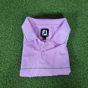 FJ Golf Polo Shirt Performance Athletic Training‎ Short Sleeve Purple Large
